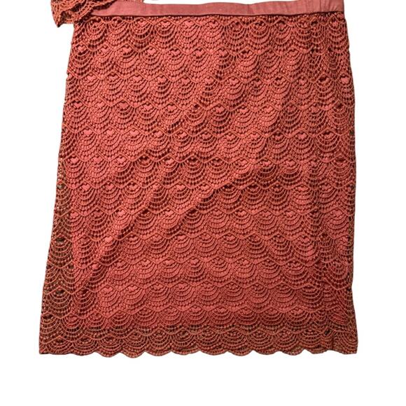 Y2K Crochet Lace Sheer Sleeve Top Midi Skirt Set Womens Size L Romantic Feminine - Picture 6 of 7